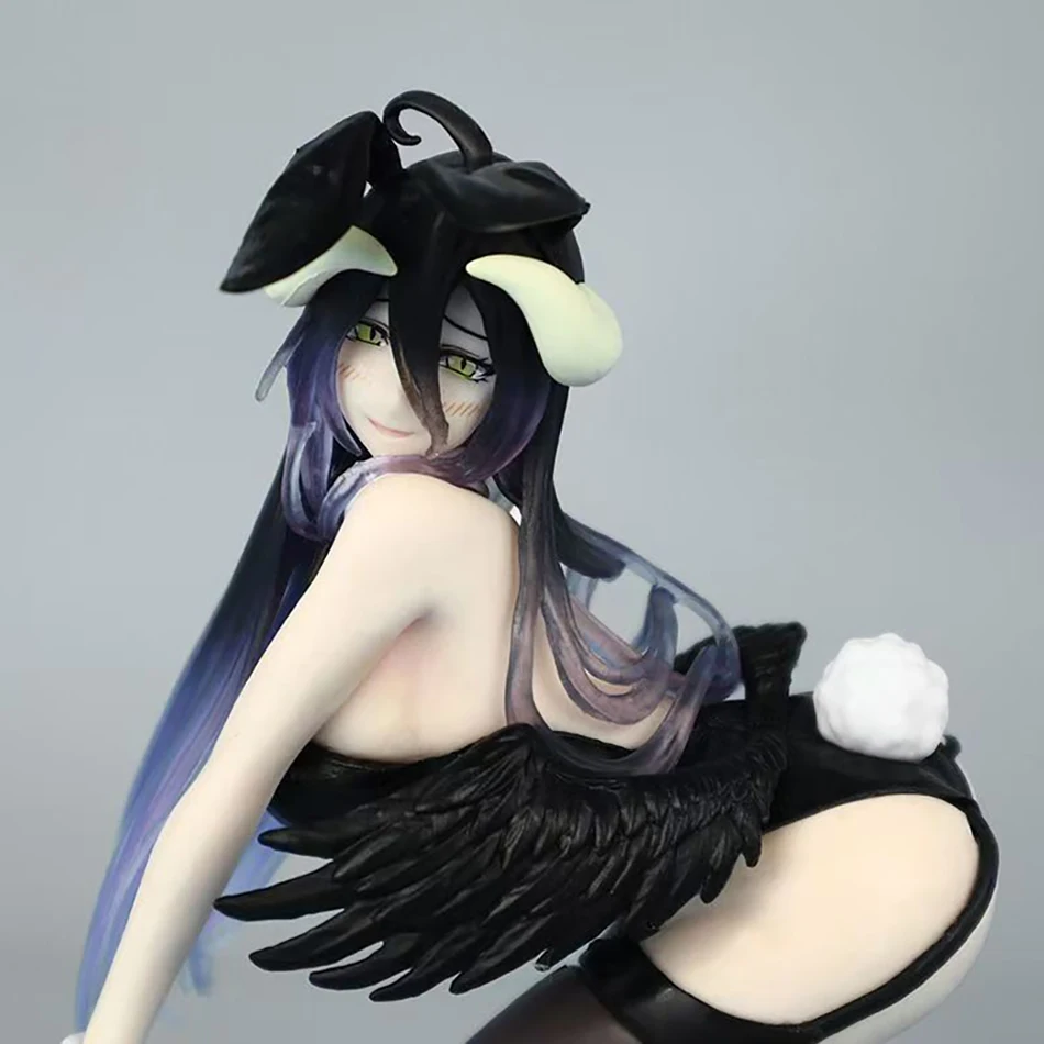 12cm Hentai Figure OVERLORD Anime Figure Bunny Girl Swimsuit Albedo Noodle Stopper Figurine Action Figure Collection Gift Toys