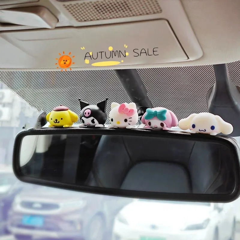 

Hello Kitty Cinnamoroll Anime Kawaii Sanrio Car Interior Decoration Ornaments Cute Cartoon Kuromi Lovely Doll Gifts Toys