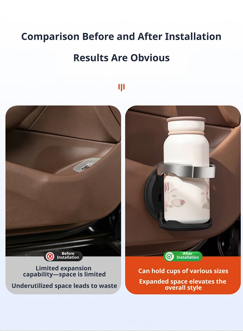 Car cup holder storage rack, durable car cup holder, multifunctional cup rack, suitable for Mercedes-Benz E-Class, GLB, GLS