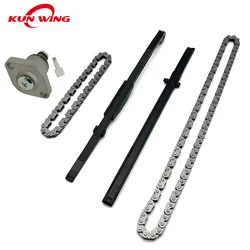 2X3-90L 90-links Engine Timing Chain Kit Guide Tensioner Regulator Oil Pump Chains for Scooter GY6 125 150 152QMI 157QMJ Motors