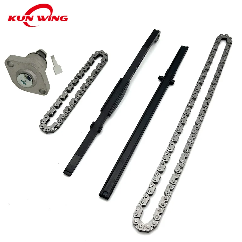 2X3-90L 90-linkowy zestaw łańcucha rozrządu silnika regulator napinacza prowadnicy łańcuchy pompy olejowej do silników skuterów GY6 125 150 152QMI 157QMJ