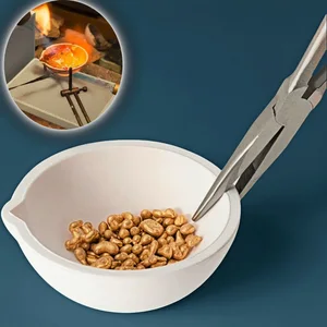 100g-5000g High Temperature Quartz bowl crucible Furnace Melting Casting Refining golden Silver Jewelry tools