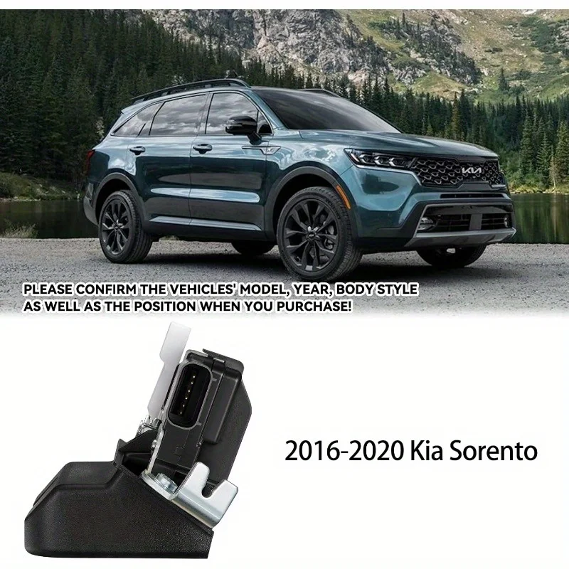 الباب الخلفي مزلاج الجمعية غطاء صندوق السيارة المحرك 81230-C5000 متوافق مع كيا 2016-2020 سورينتو استبدال قفل بمزلاج الباب الخلفي #1