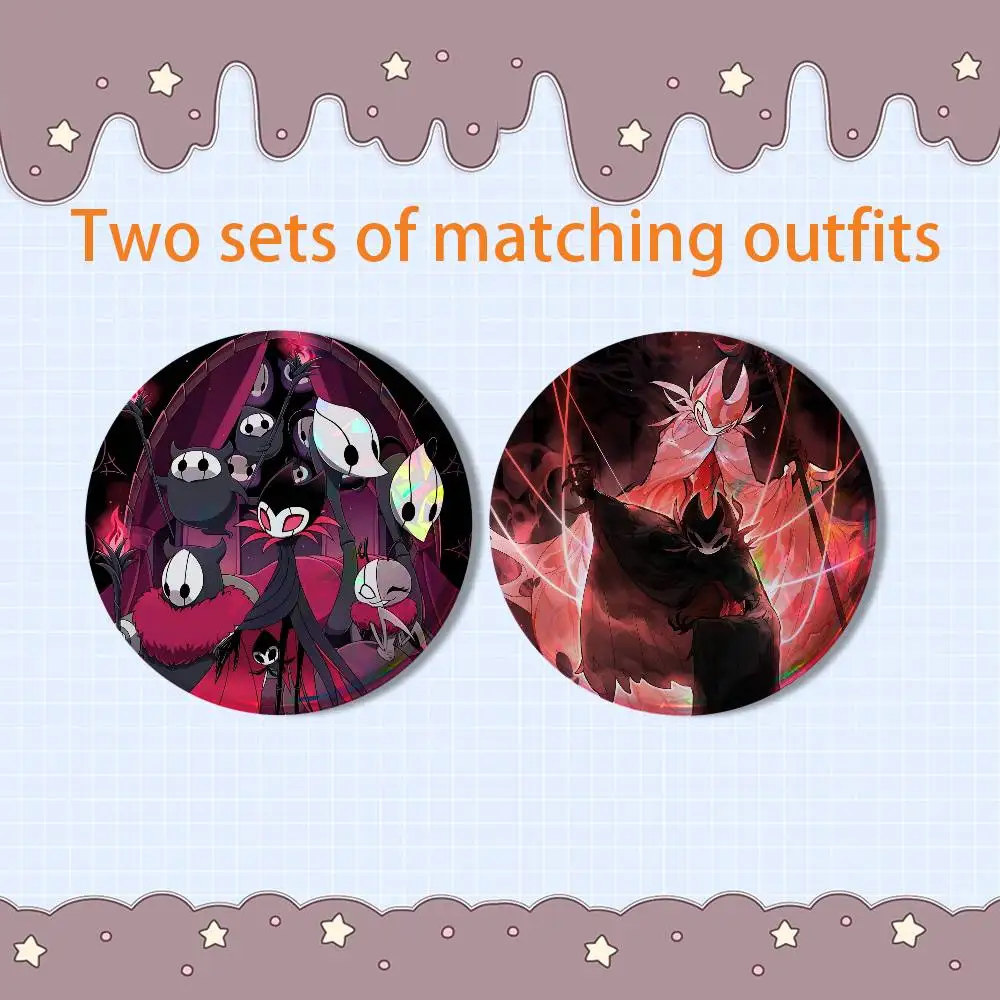 Grimmchild game Hollow Knight 2 piece set Badges On Backpack Jacket Cartoon Round Brooches Acrylic Button Pins Collection Gifts