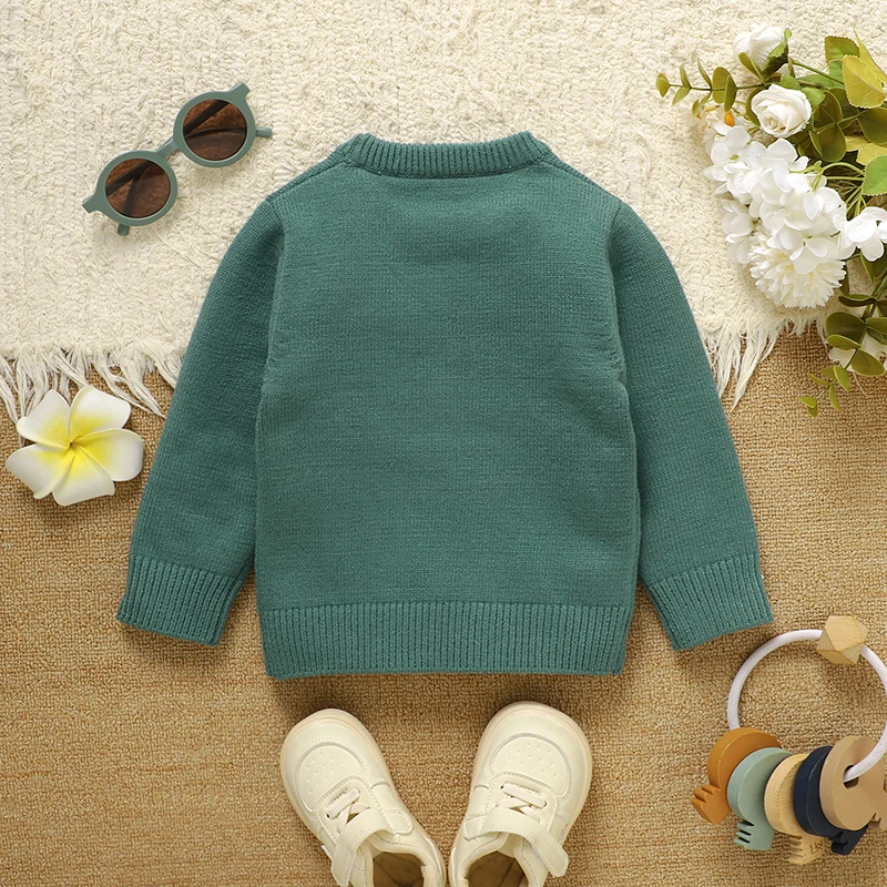 Baby Sweaters Knitted Infant Nerborn Pullover Long Sleeve Warm Toddler Boy Clothes Girl Tops Cute Cartoon Bear Garments Autumn