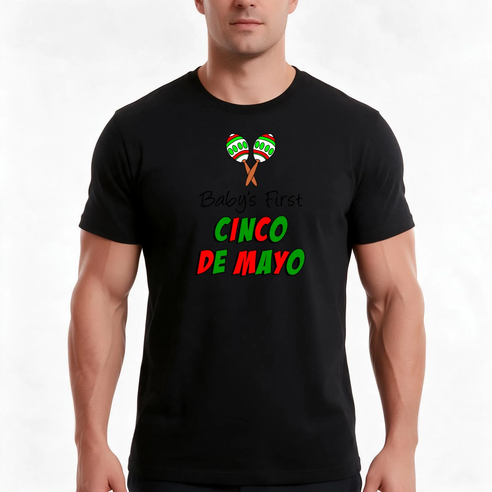 Baby's First Cinco De Mayo Baby Milestone Outfit T-Shirt, Summer Casual Cotton Tee, Oversized Streetwear Tops, Unisex Men Women