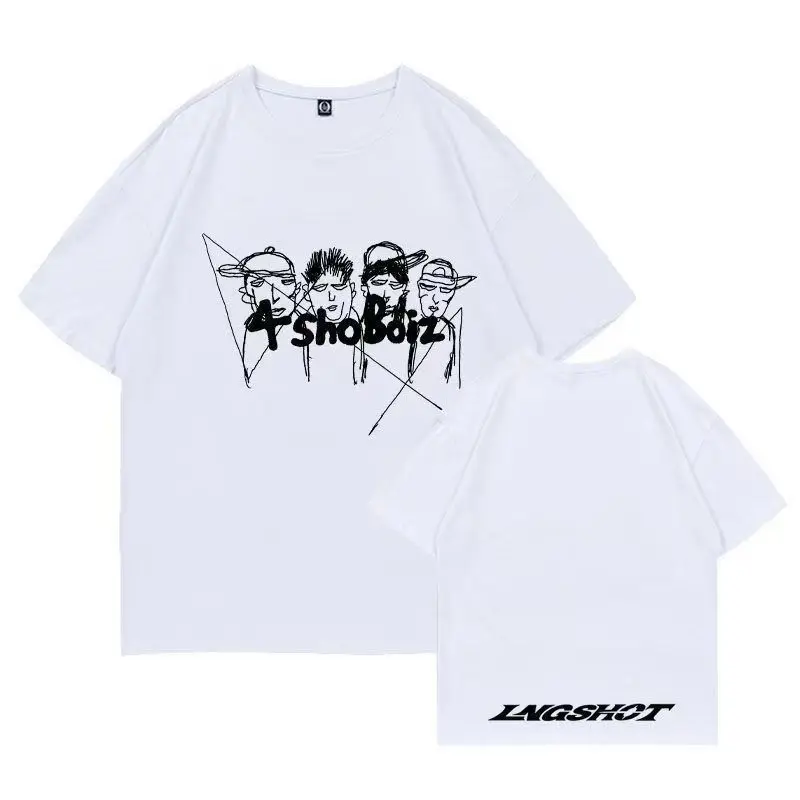 Lngshot Park Jae-beom short sleeve pure cotton T-shirt,fan support same style,dopamine,loose and simple summer printed basic tee