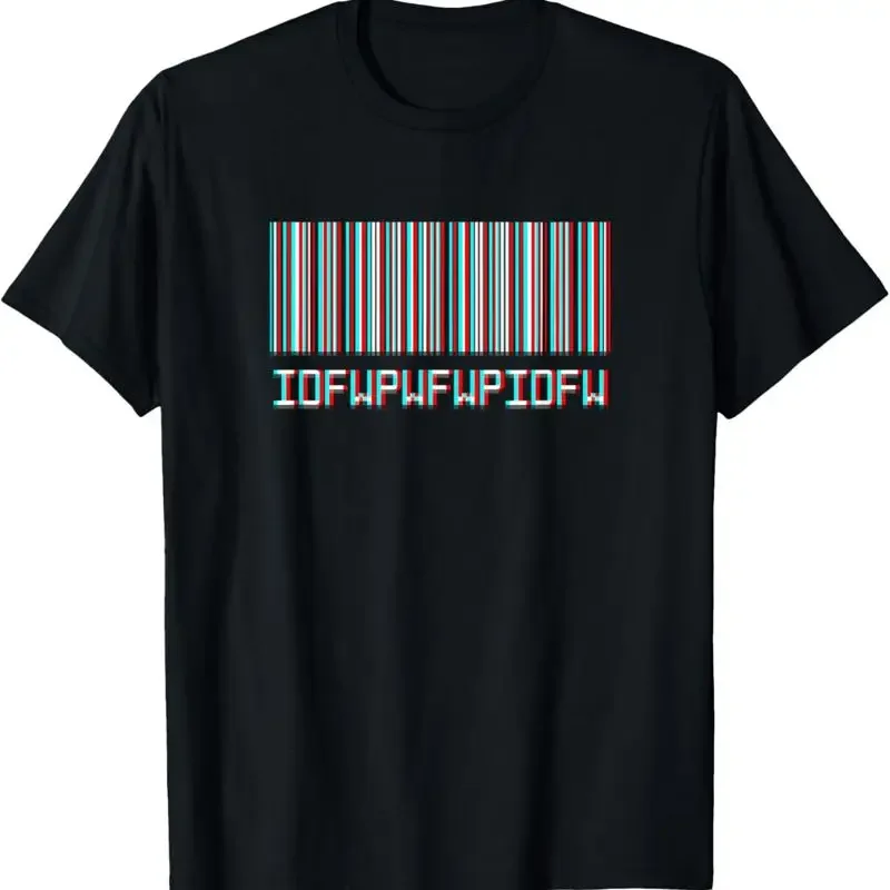 IDFWPWFWPIDFW Hidden Meaning Modern Stereoscopic Glitch T Shirt