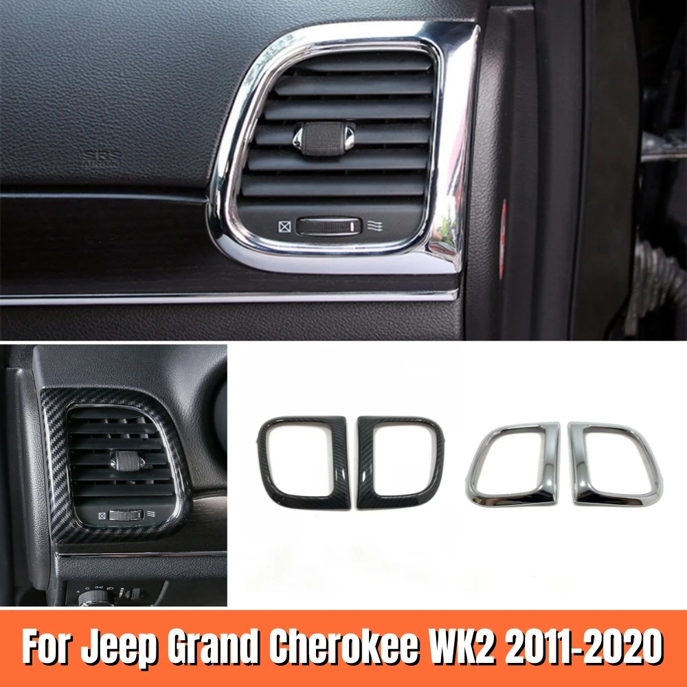 

For Jeep Grand Cherokee WK2 2011-2018 2019 2020 ABS Plastic Car Air Condition Vent Cover Trim Outlet Frame Sticker Accessories