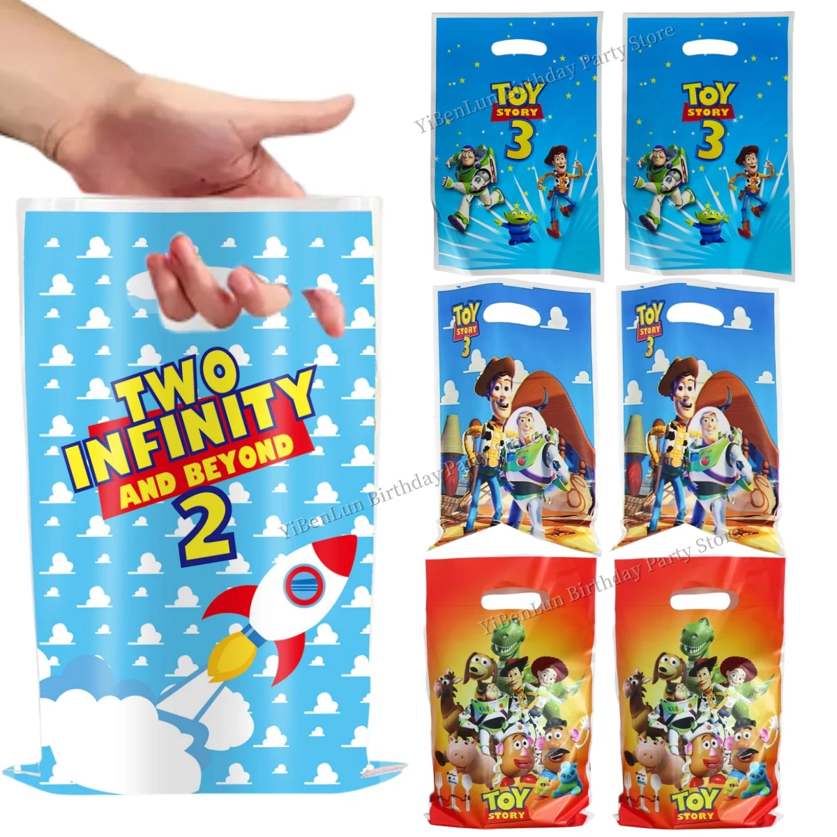 

Toy Story Gift Bags Birthday party Decor Buzz Lightyear Goodie Bag Cookie Package Baby Shower Kids Favors Gifts Party Supplies