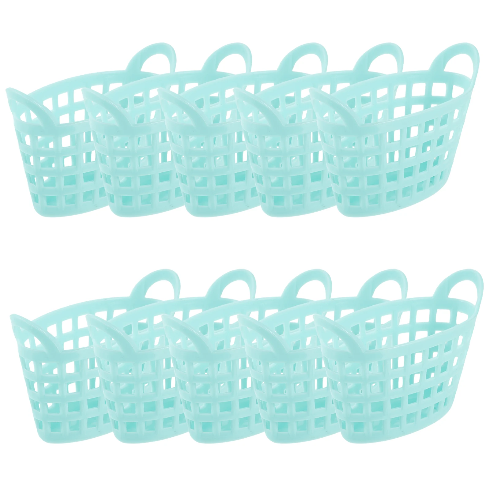 Mini paniers de courses Orange pliables en plastique, 10 pièces, jouets, décoration de supermarché, accessoires pour la maison