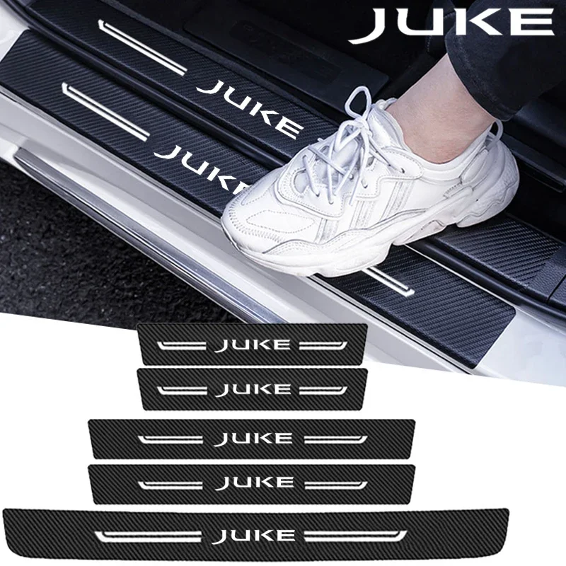 For Nissan Juke Badge Car Rear Tail Threshold Waterproof Stickers Door Sill Strip Pedal Guards Anti Scratch Protective Film