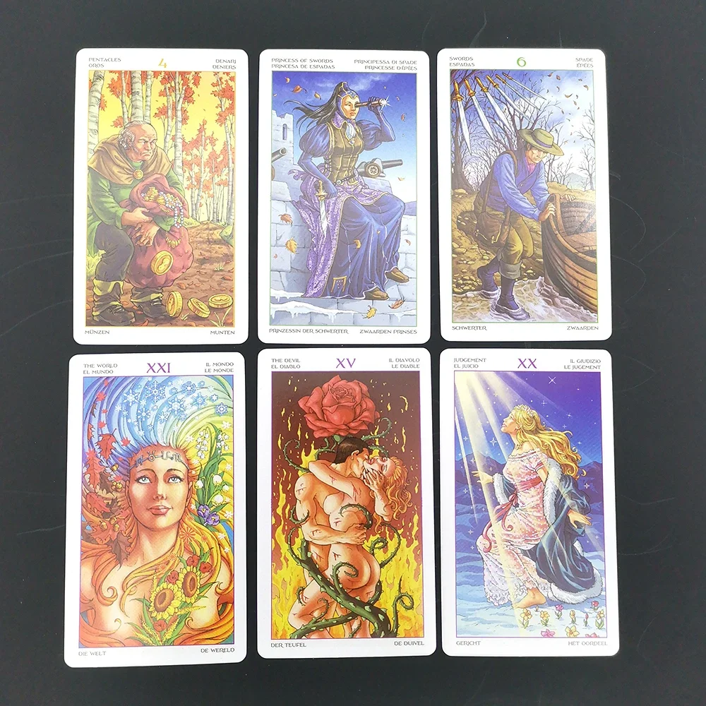 The Most popular Tarot Deck 78 Cards  Affectional Divination Fate Game Deck English Version  Palying Cards For Party Game 2021GO