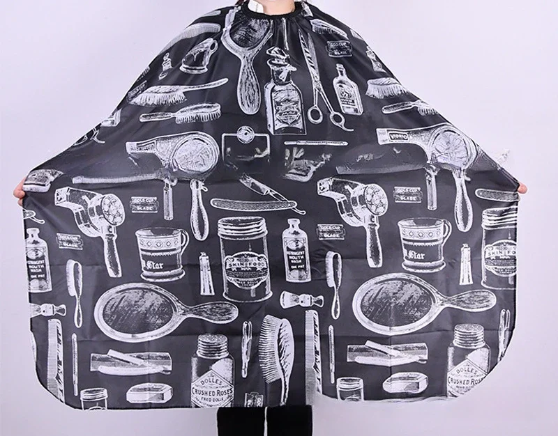 Hairdresser Aprons Haircut Cape Salon Hairdressing Hairdresser Cloth Gown Barber Pattern Waterproof Haircut Capes Accessories