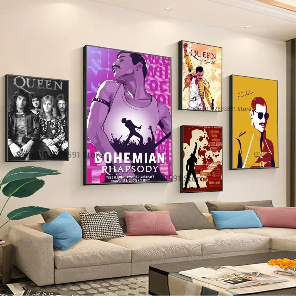 ملصق رابسودي بوهيمي ، ملصقات جدارية ، جداريات فنية ، لوحة كاواي عالية الدقة ، فريدي ميركوري ، كوين ، هدايا ، 1 *