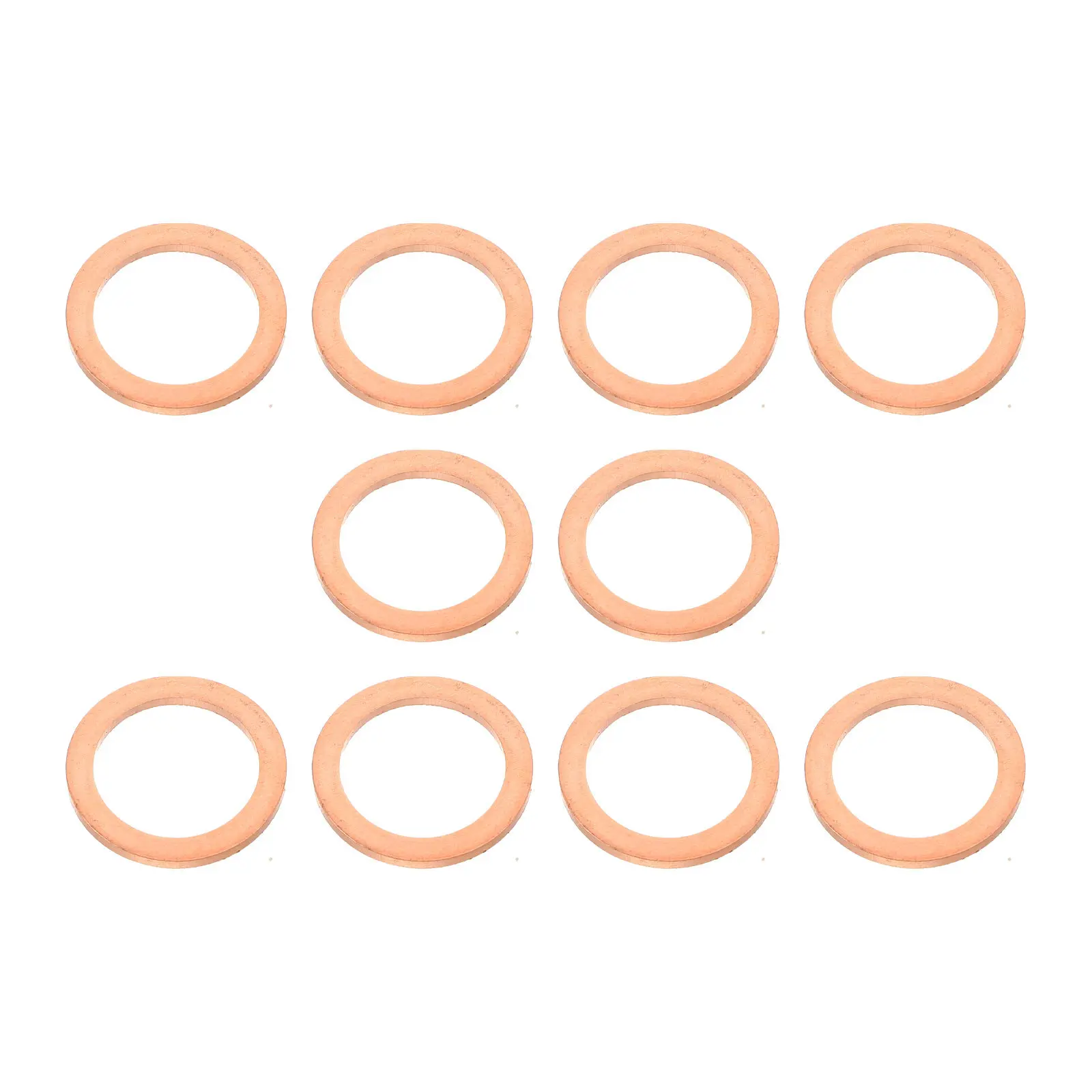 10Pcs Copper Flat Washer Sealing Ring M16x22x1.5 Pure Copper Crush Washers Anti Leakage Round Sealing Gaskets for Marine Engine