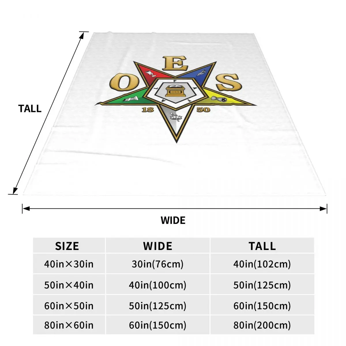 Oes Order Of The Eastern Star Blanket Soft Warm Flannel Throw Blanket Bedspread for Bed Travel Home Couch
