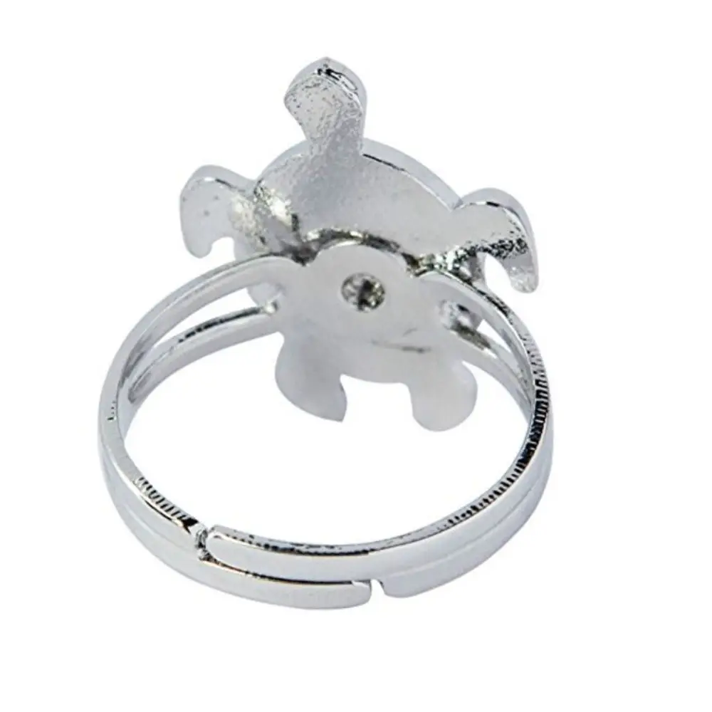 Kawaii Adjustable Emotion Temperature Changeable Turtle Ring Changing Mood Rings Finger Rings