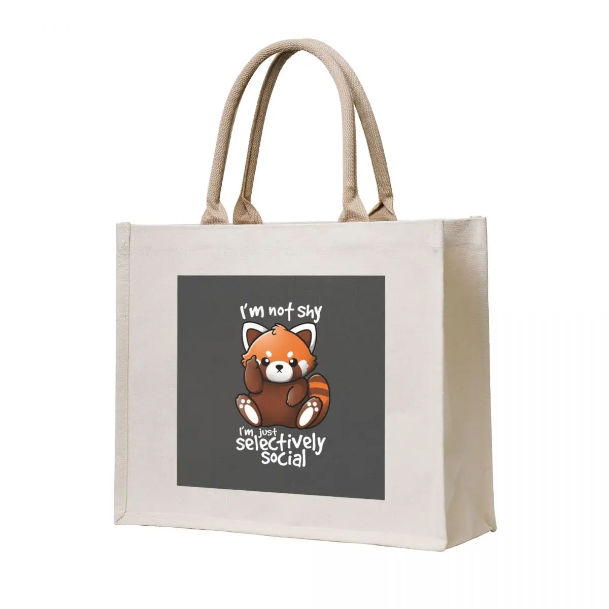 

Shy red panda Tote Bag shopping bag shopper bag woman reusable grocery bags