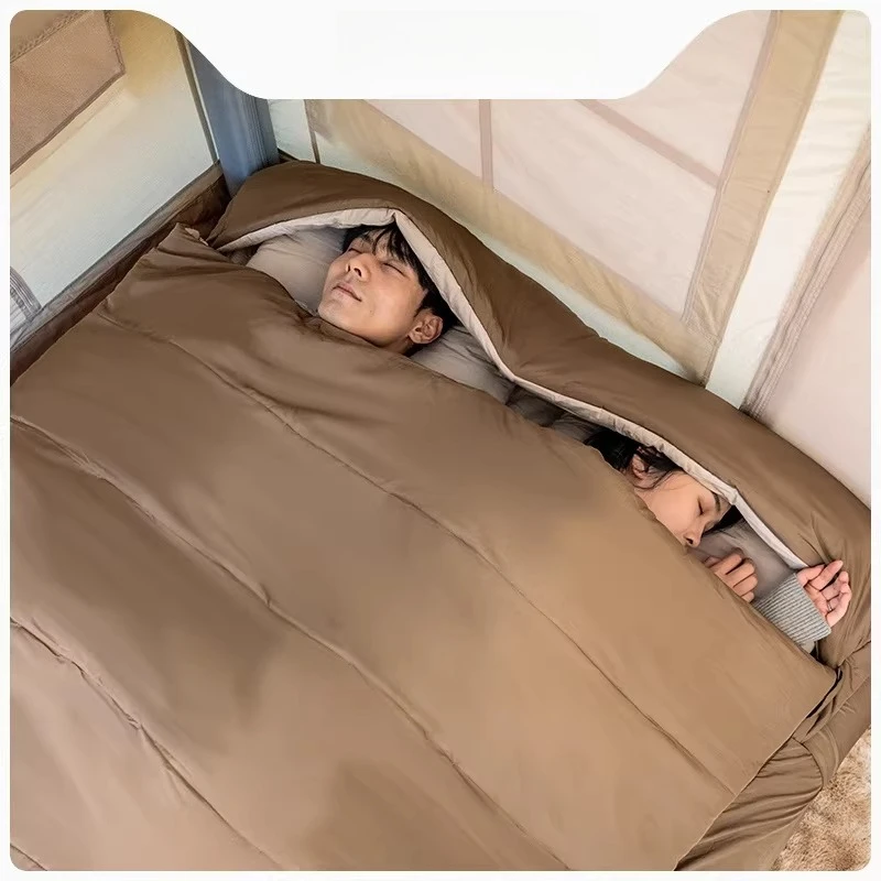 Double sleeping bag adult outdoor camping camping quilt winter thickened cold