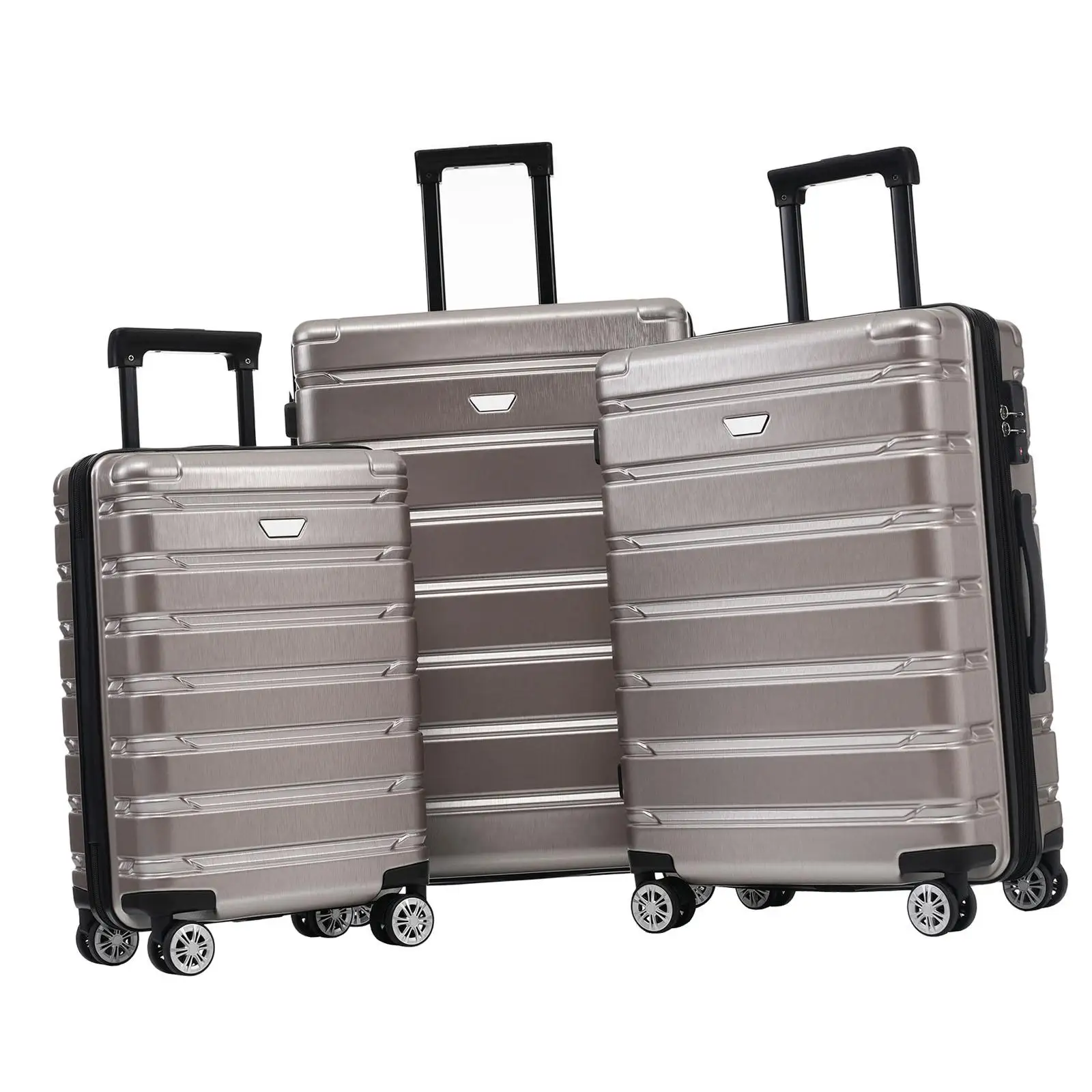 3 Pieces Luggage Sets Family Luggage Carry on Portable Expandable with Wheels