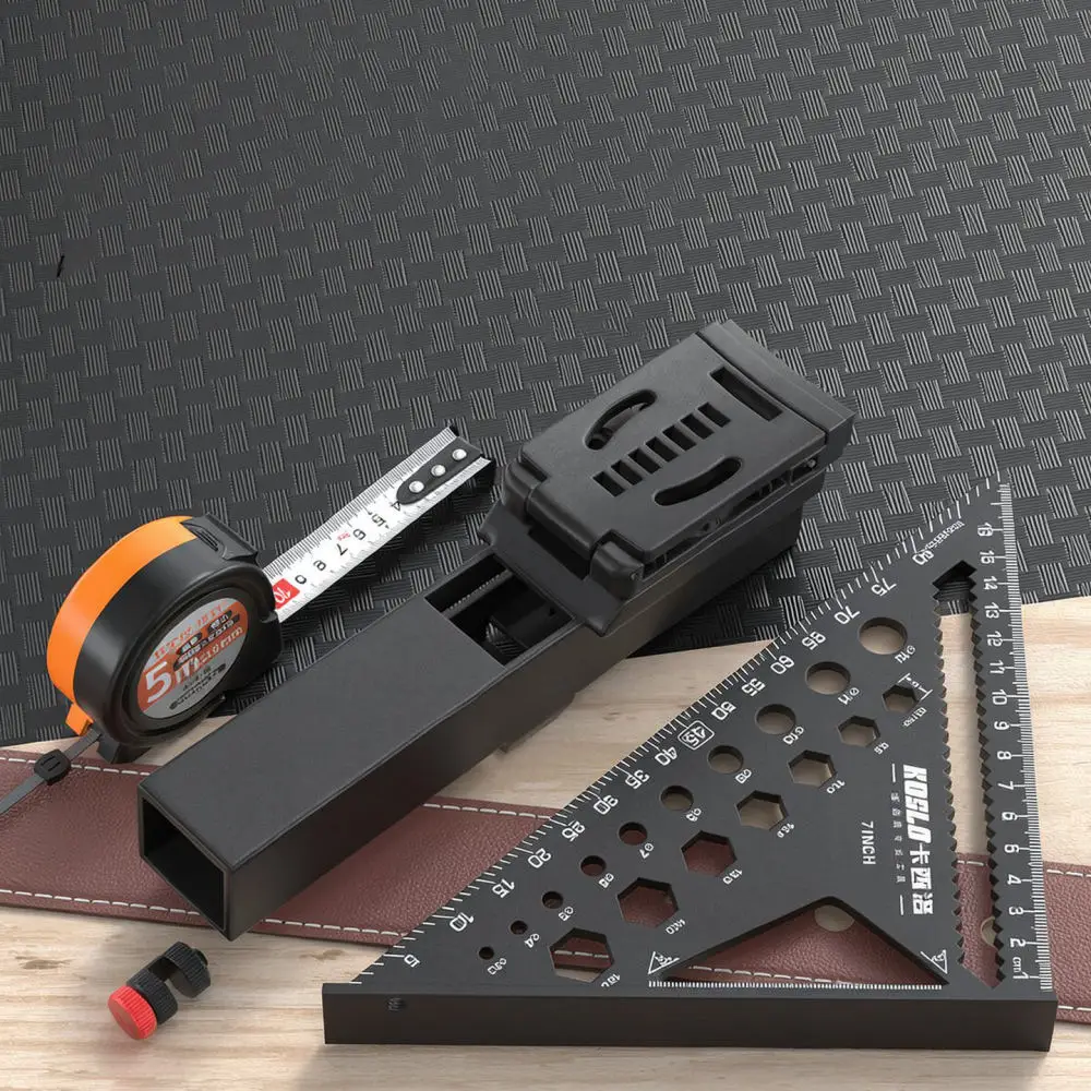 Multi Purpose Measuring Set For For Kasiluo Steel Tape Measure And Aluminum Triangle Ruler Woodworking Construction