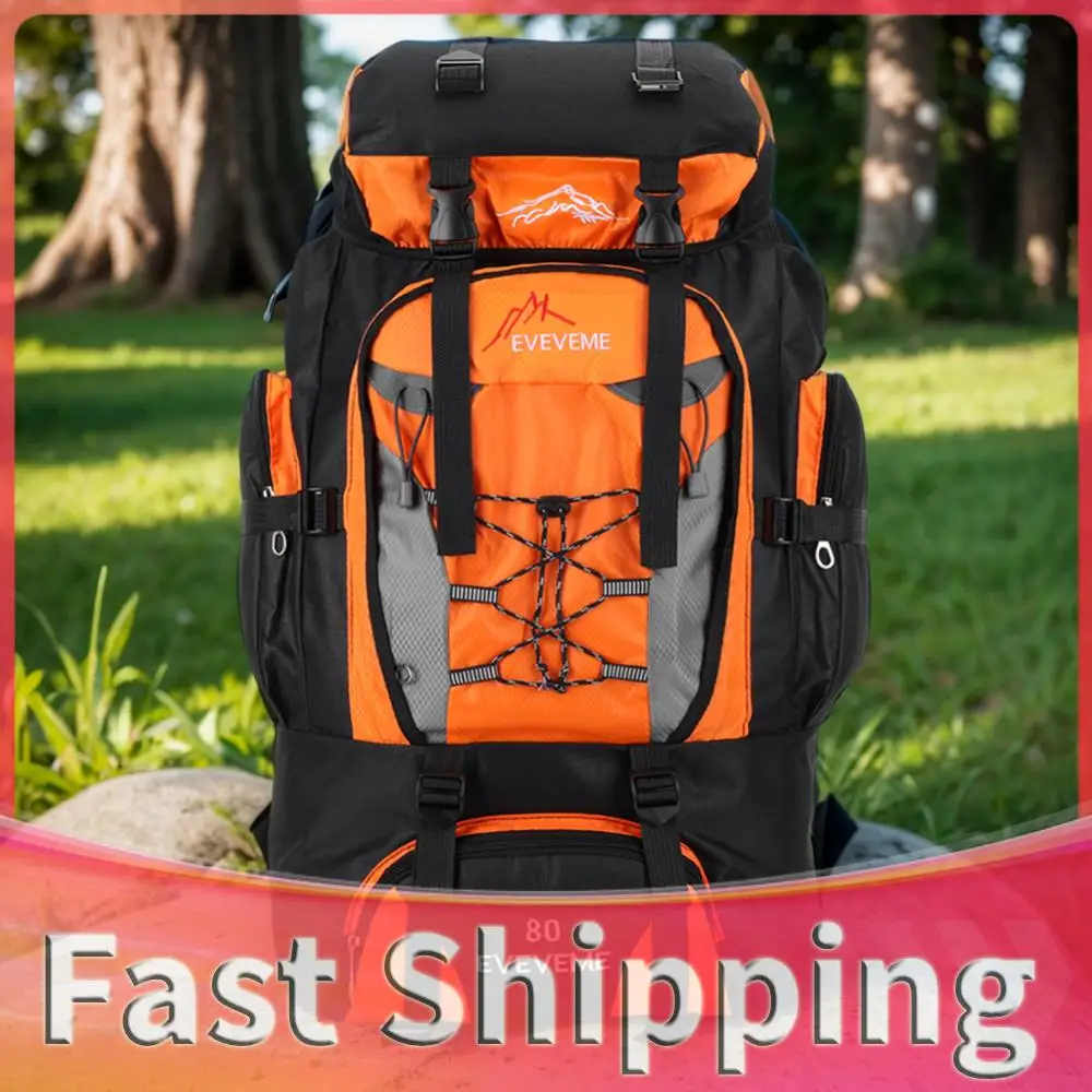 

80L Climbing Backpack Large Capacity Hiking Backpack Adjustable Strap Mountain Climbing Rucksack Travel Accessories