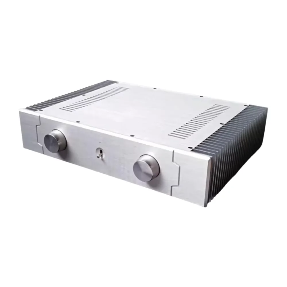

SD4309B Silver All Aluminum Power Amplifier Chassis DIY Enclosure HiFi Preamp Case New