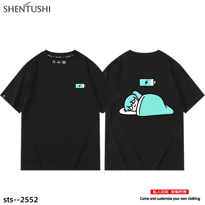 Chuyin MI Anime KU Battery Future Animation Peripheral Cartoon Printing Men's and Women's New Fashion Fashion Leisure T-shirt