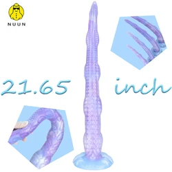 NUUN Fantasy Silicone 21.65 inch Tentacle Dildo Anal Butt Plug Lesbian Gay Long Octopus/Granule Fake Penis Masturbator Sex Toys