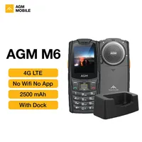 Russian Keyboard AGM M6 Phone With Dock Loud Speaker, 4G Dual SIM, 2500mAh Battery, BT5.1, FM Radio, Dropproof Large Key letters