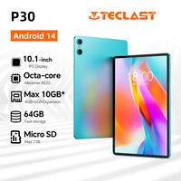 Teclast P30 Android 14 Tablet 10,1 inch IPS Max 10GB RAM 64GB ROM A523 octa-core TÜV Rheinland certification tablets Wifi 6