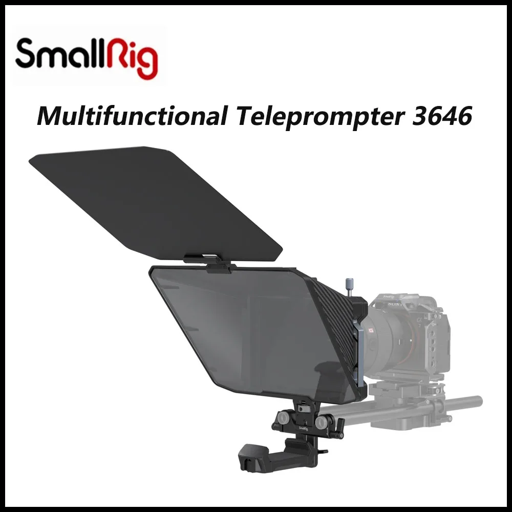 SmallRig Teleprompter Professional Interview Teleprompter for Tablet Prompting for iPad Smartphone Video Recording 3646