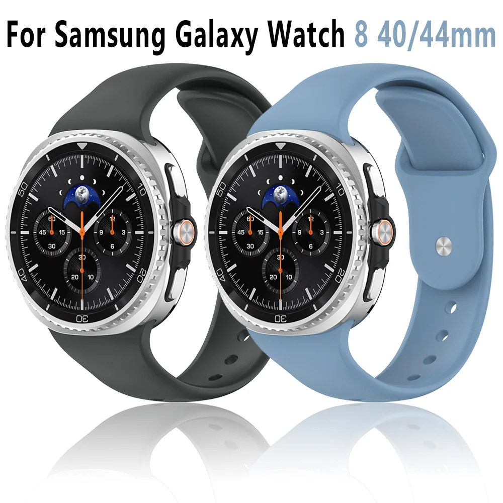 Keine Lücken, weiches Sport-Silikonarmband für Samsung Galaxy Watch 8 40 mm 44 mm, bequemes Armband, Galaxy Watch 8 Classic 46 mm, Zubehör