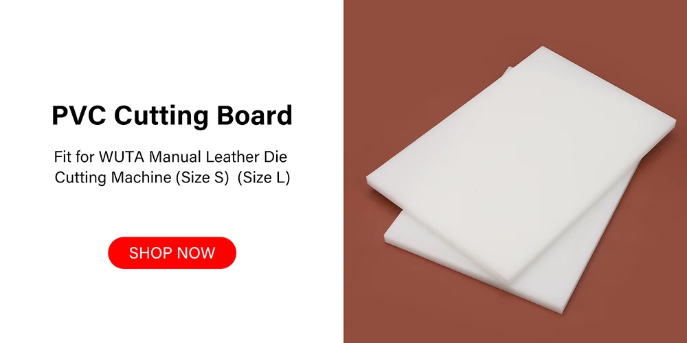 WUTA Pro Leather Cutting Machine Manual Die Cutter Embossing Shaping Tools Hand Press Mold DIY Punching Fabric Paper (Size L)