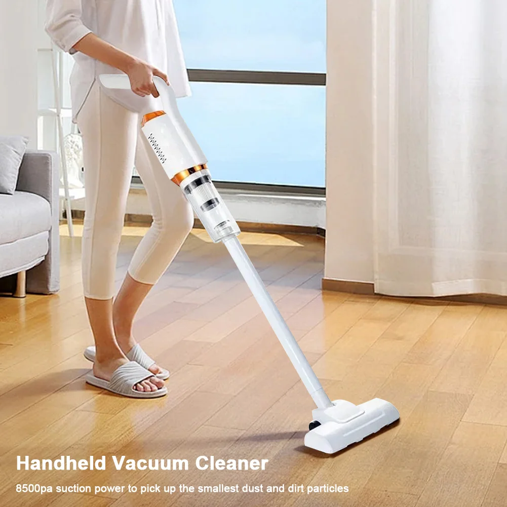 2 in 1 Cordless Portable Cleaning Robot 2000mAh 120W Wireless Vacuum Cleaner USB Rechargeable Water Sweeper for Home Car Use