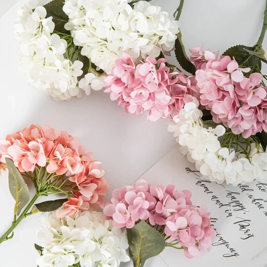 

Artificial Flowers Silk Hydrangea Brial Bouquet Wedding Wreath Garden Yard Diy Gift Box Vases Room Decortion Home Bonsai Outdoor