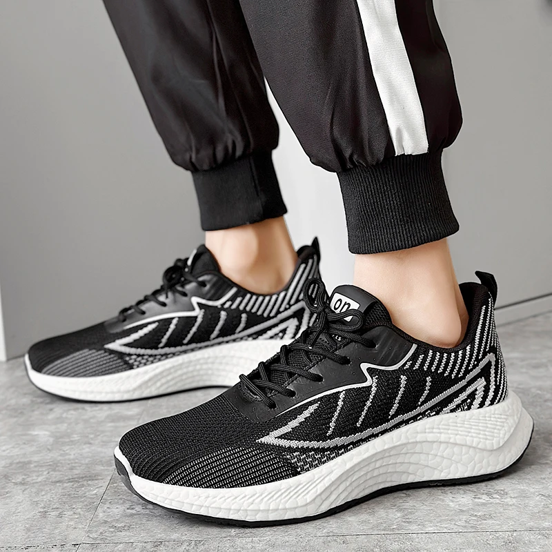 

2023 Men Running Shoes Non-slip Shock Absorption Sneaker Lightweight Tennis Shoe Waterproof Man Breathable Casual Shoes