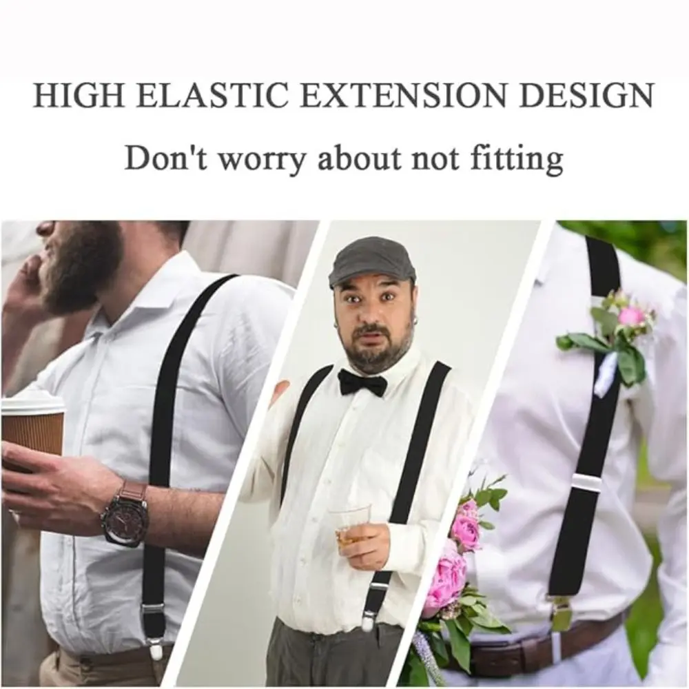 Men's Adjustable Elastic Clip-On Suspenders