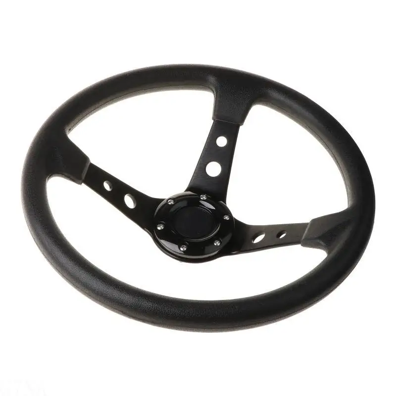 G7NA Auto Zubehör Sport Lenkrad Universal 14 zoll PVC Leder Lenkrad Auto Racing Lenkräder – Detail 8