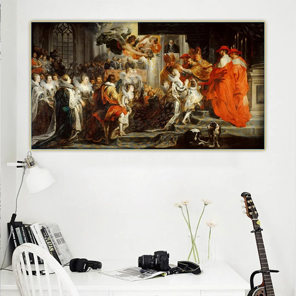 Citon Peter Paul Rubens《The Coronation in Saint-Denis》Canvas Oil Painting Artwork Decorative Picture Wall Decor Home Decoration
