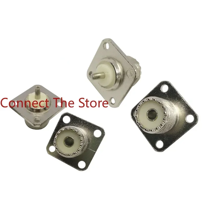 4PCS Supply RF Coaxial Connector, Square Base, Weld Plate, Mother Seat SO239,   PL259