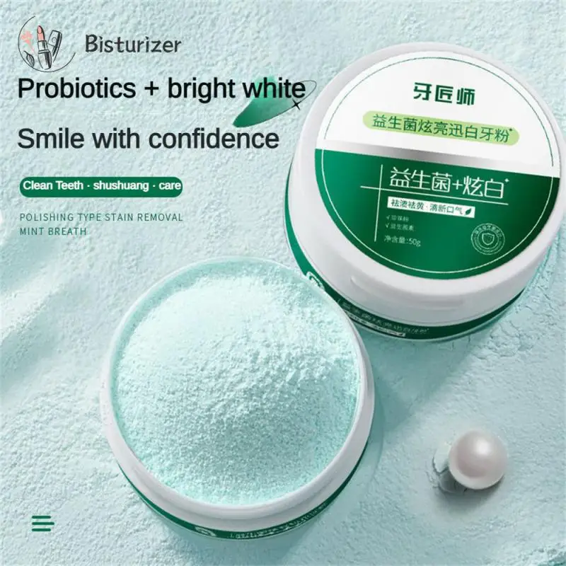 Teeth Whitening Powder Mild Formula Fresh And White Probiotics Dazzle Bright Fast White Tooth Yellow Wash White Dentifrice