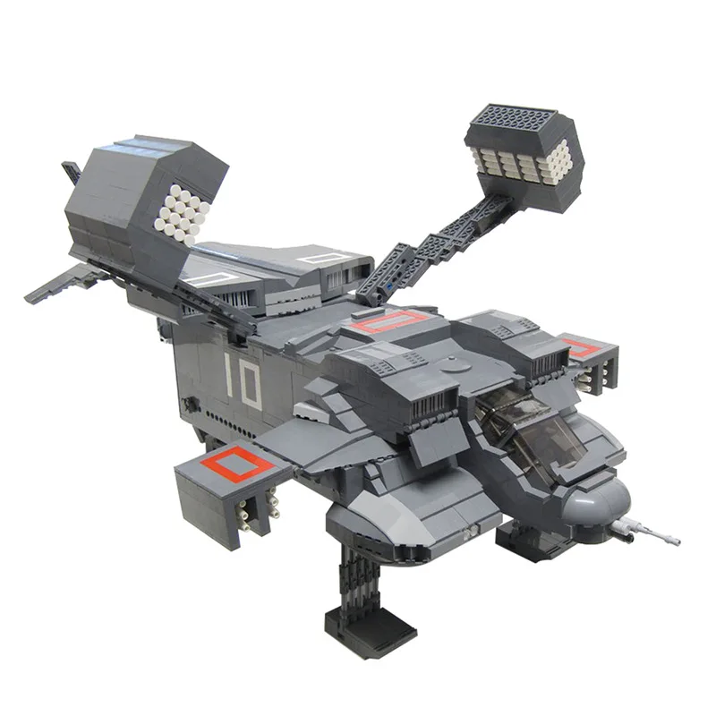 MOC Space Cheyenned Transport Ship UD-4L Spaceship Building Blocks For Aliens Transport Vessel Flying Bricks Toys Children Gifts