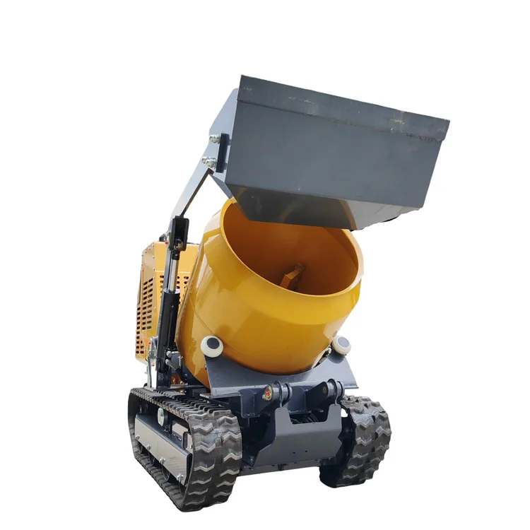 خلاط خرسانة صغير محمول، محمل بناء ذاتي التحميل لخلط الخرسانة للمشروعات الصغيرة الحجم