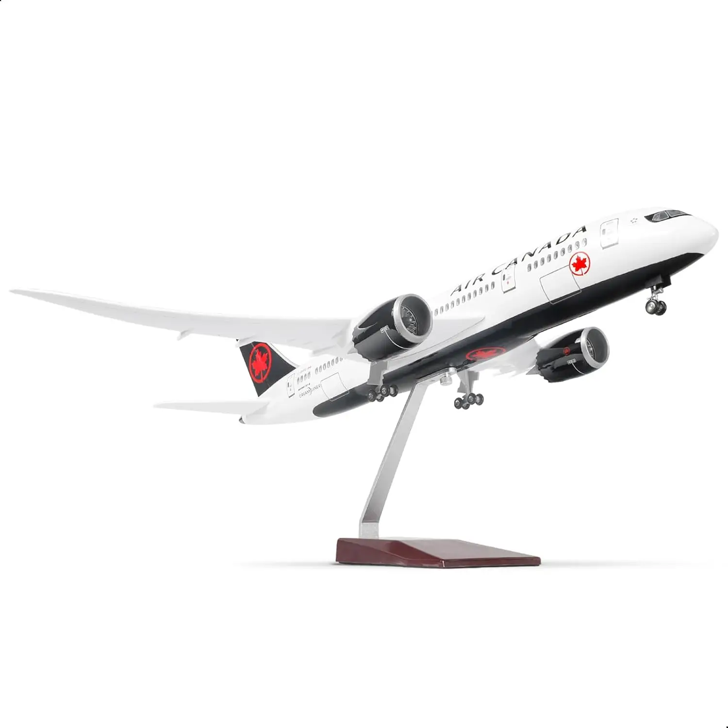 

New 1/130 Scale Canada B787 Resin Diecast Airplane Model Toy Kit with Stand＆LED Light for Collections Displays Gift