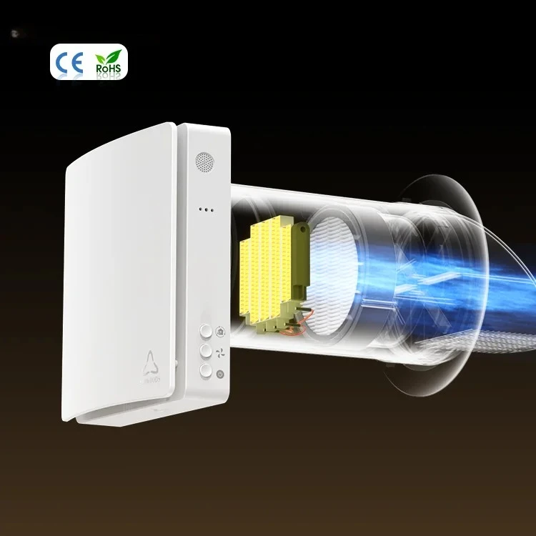 Hotel Room Ventilation Wall Mounted Exhaust and Supply Fan Ventilation Heater 25 Degree with Smart Phone Control