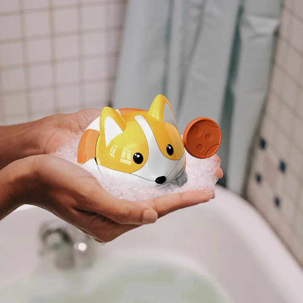 Premium Corgi Dog Shape Bath Plaything for Babies Sturdy Smooth Surface No Burrs Lightweight Easy Grip Bathtub Pool Water Play
