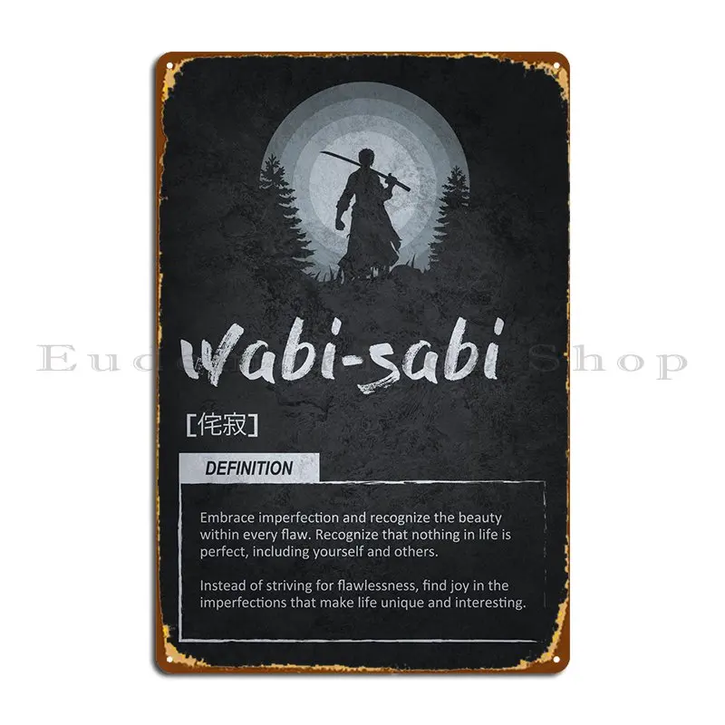 Wabi Sabi Success Concept Metal Sign Cinema Design Kitchen Create Cinema Tin Sign Poster