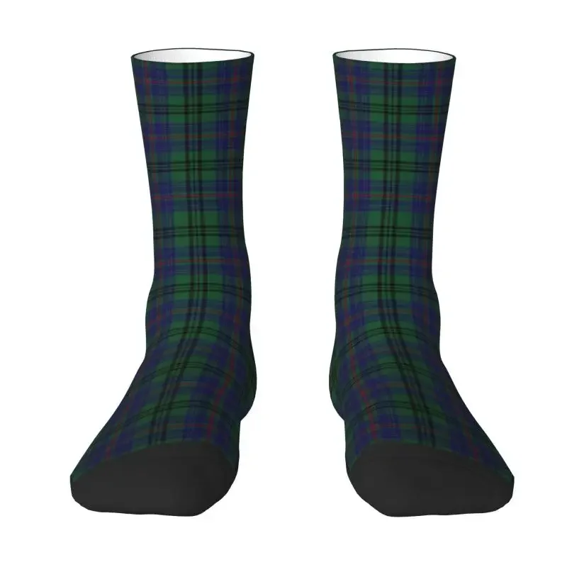 Scottish Clan Tartan Plaid Mens Crazy Crew Socks Unisex Kawaii Breathable 3D Printed Popular Gingham Happy Funny Dress Socks